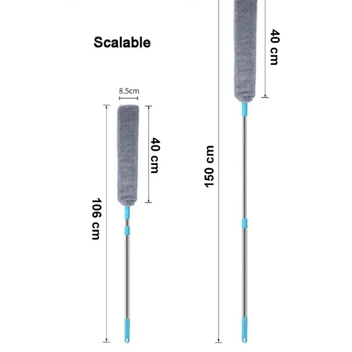 Mop Flexibil Multifuncțional cu Mâner Telescopic 106–150 cm – Lavetă microfibră, cap rotativ, curățare eficientă fără efort