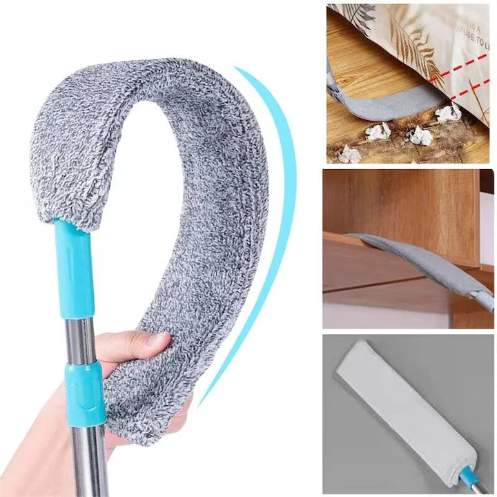 Mop Flexibil Multifuncțional cu Mâner Telescopic 106–150 cm – Lavetă microfibră, cap rotativ, curățare eficientă fără efort