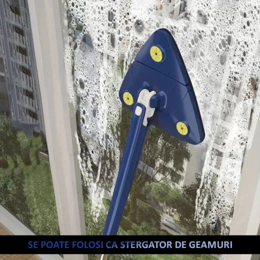 Mop Triunghiular Mâner Telescopic – Microfibră Inclusa Ultra-Absorbantă