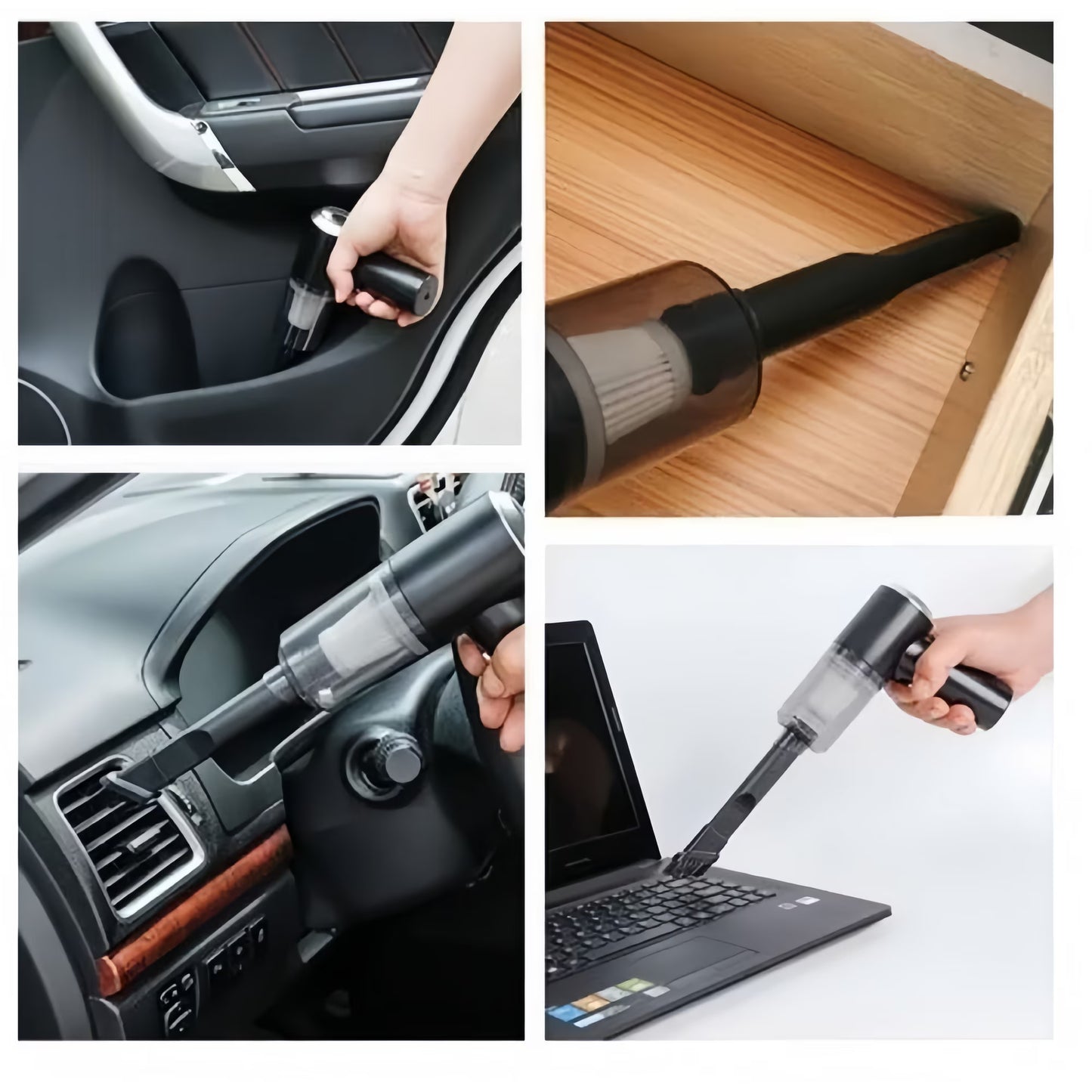 Aspirator Auto Portabil 120W, Fără Fir, Reîncărcare USB, Compact