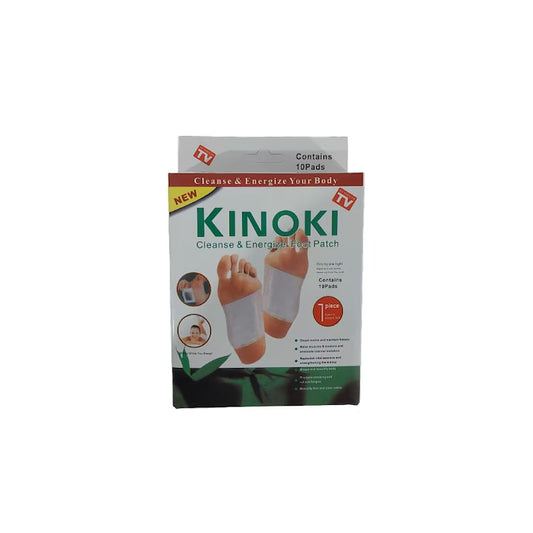 Set 10 Plasturi Kinoki pentru Detoxifiere și Drenaj Limfatic – Eliminarea Toxinelor și Relaxare Naturală