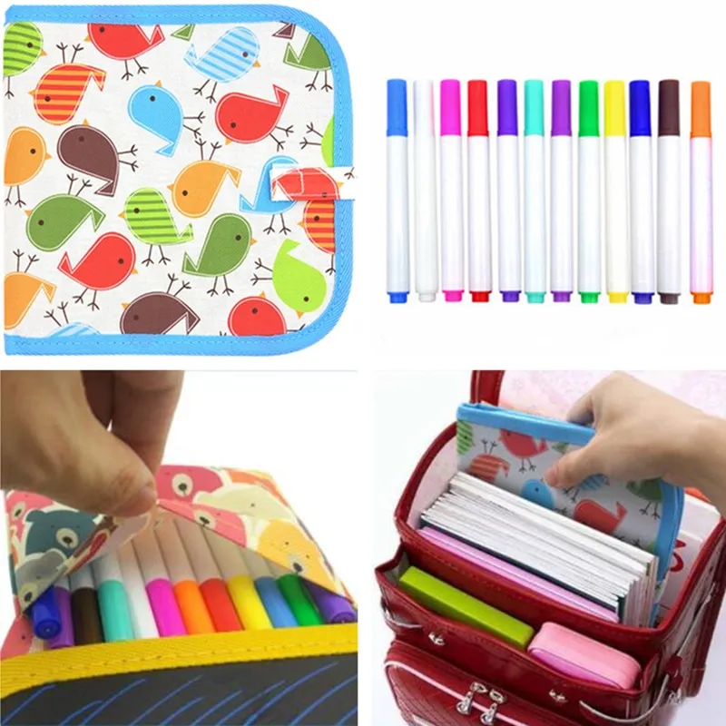 Caiet de desen tip tablă neagră, reutilizabil, cu stilou magic de colorat, design portabil, pentru desen și creativitate, potrivit până la 4 ani