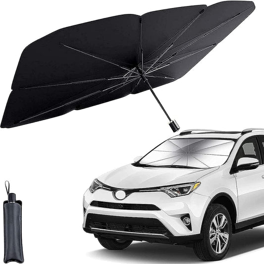 Umbrelă parasolară auto pliabilă – protecție UV & răcoare instant în mașină