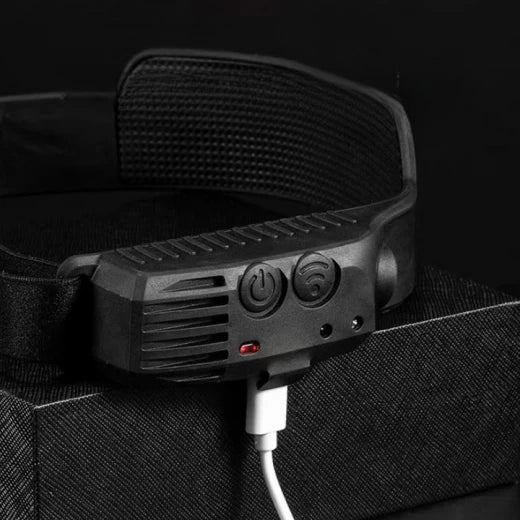 Lanternă ZET Frontală LED Lumină Puternică cu Senzor de Mișcare, 1200mAh, 1400 Lumens, 8 Moduri Iluminare, Reîncărcabilă USB, Protecție Apă IPX4, Bandă Elastică Reglabilă