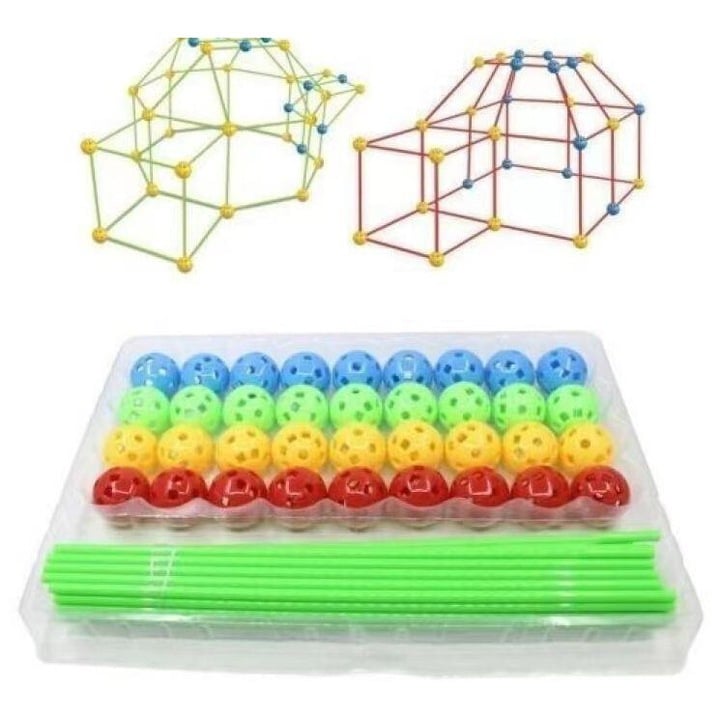 Set Construcție Cort pentru Copii – Creează, Joacă-te, Imaginează!