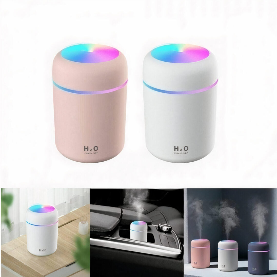 Umidificator Pro-ZET 300ml cu LED și Difuzor de Aromă – USB, Silențios și Elegant, Ideal pentru Acasă sau Birou