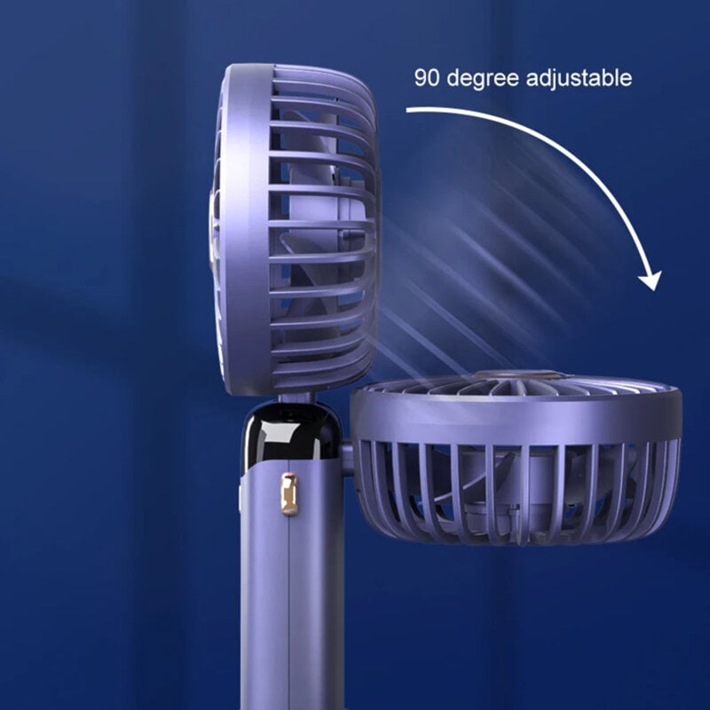 Mini Ventilator Pliabil 5 Viteze, Display LED, Baterie 1800 mAh – răcoare inteligentă, oriunde te afli