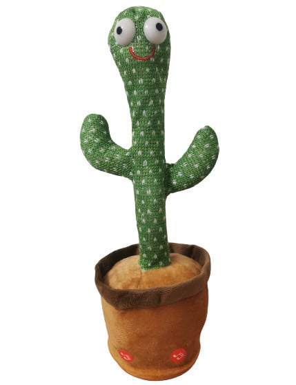 Cactus Dansator Interactiv ZET60– Jucărie Amuzantă care Cântă și Repetă Cuvintele, Perfectă pentru Copii