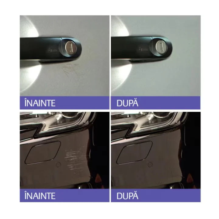 Soluție Îndepărtare Zgârieturi Auto – Efect Rapid 20 Sec, Pentru Toate Vopselele, Burete Inclus