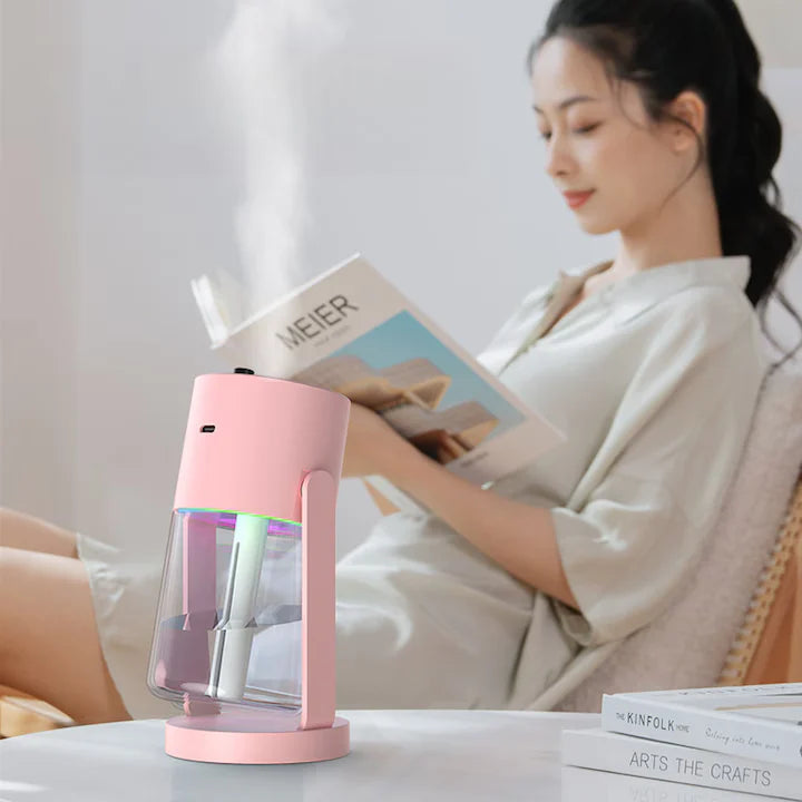Umidificator Portabil 280 ml cu Proiecție Cer Înstelat – Aromaterapie, temporizare, 8h autonomie, ideal pentru dormitor și birou